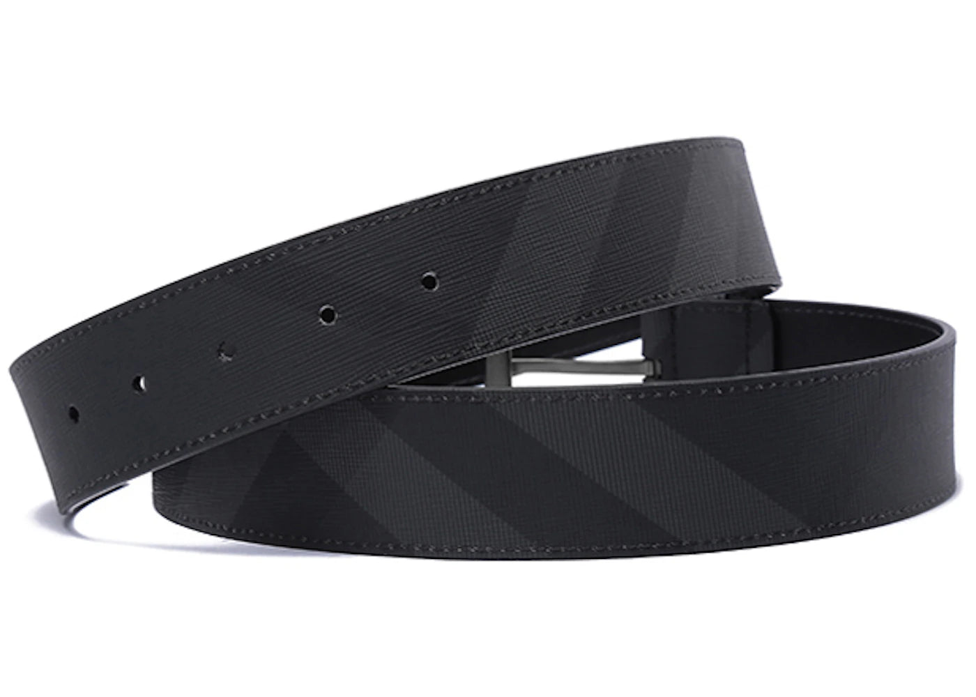 Burberry Striped Belt Black/Gray - vue secondaire B