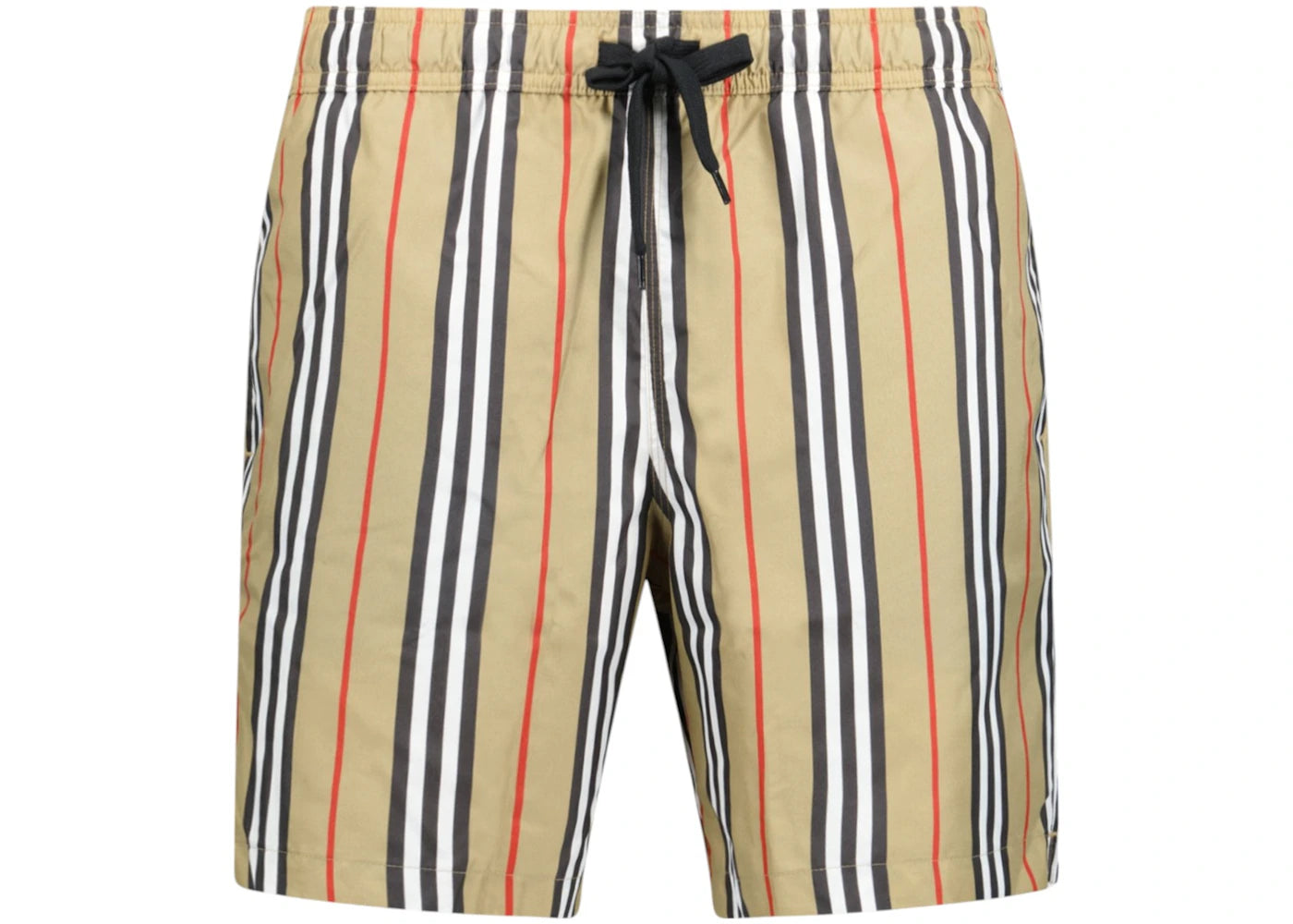 Burberry Striped Check Print Swim Shorts Beige/Brown - vue 360