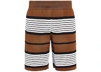 Burberry Striped Mesh Shorts Brown