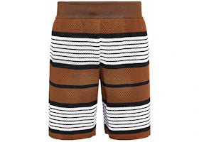 Burberry Striped Mesh Shorts Brown