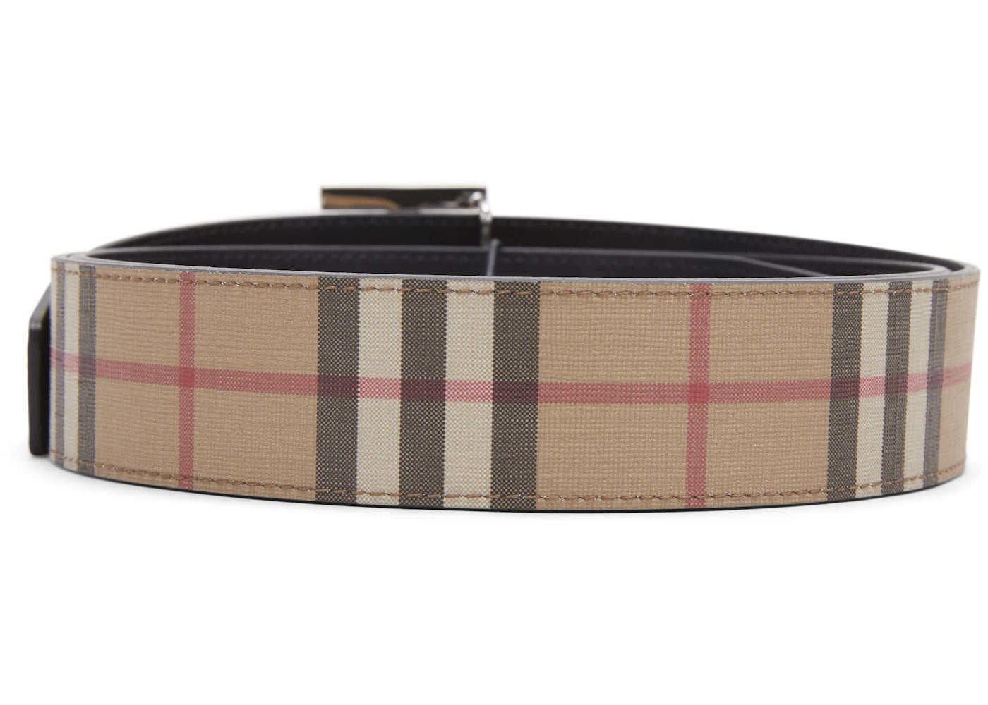 Burberry Reversible Monogram Motif Vintage Check Belt 1.4 Width Archive Beige - vue secondaire A