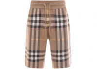 Burberry Tartan Motif Bermuda Shorts Beige