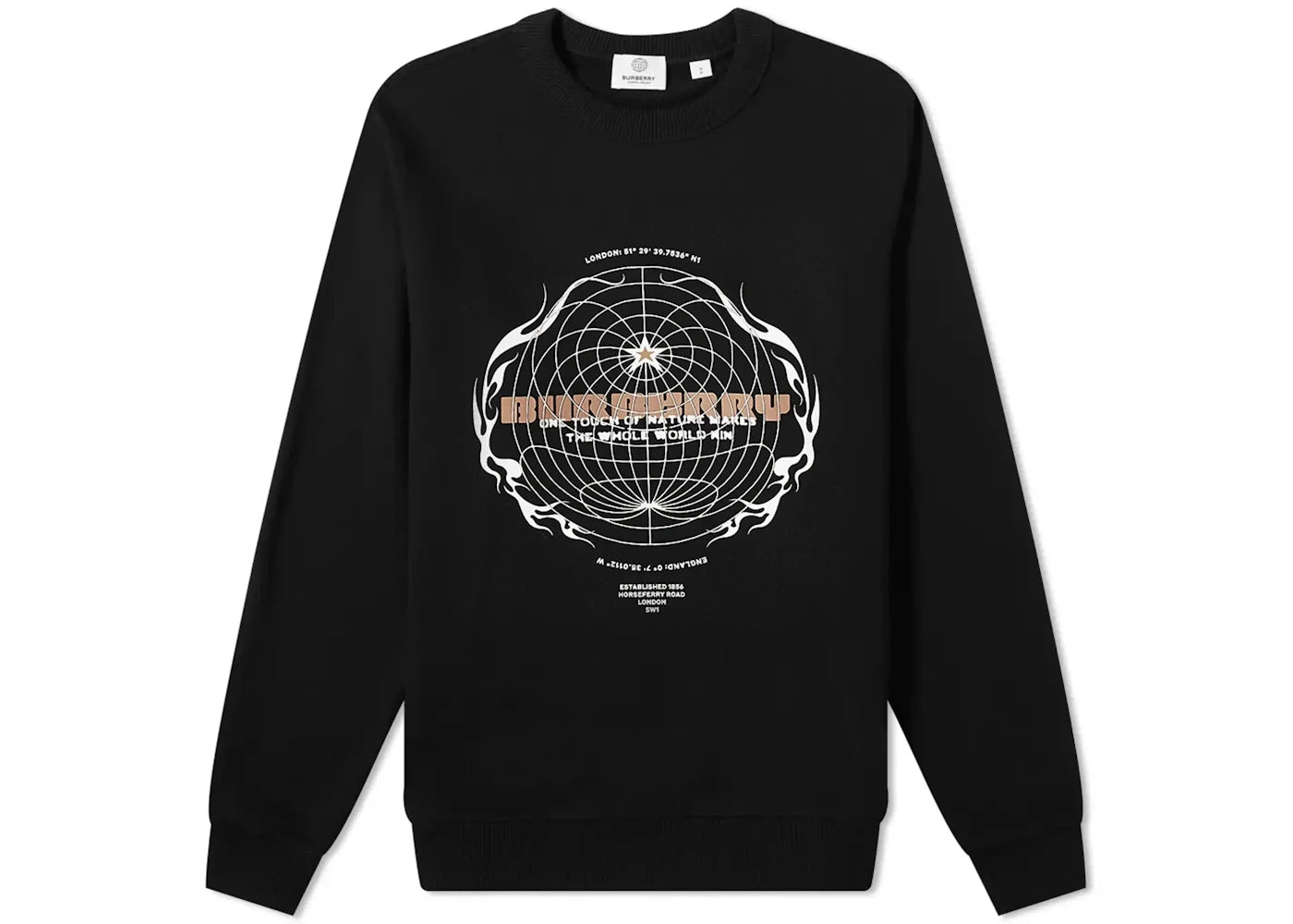 Burberry Taviton Globe Logo Sweatshirt Black - vue secondaire A
