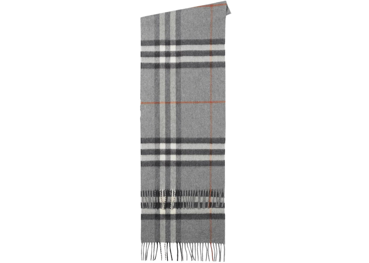 Burberry The Classic Check Cashmere Scarf Grey - vue secondaire B