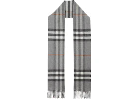 Burberry The Classic Check Cashmere Scarf Grey - vue 360