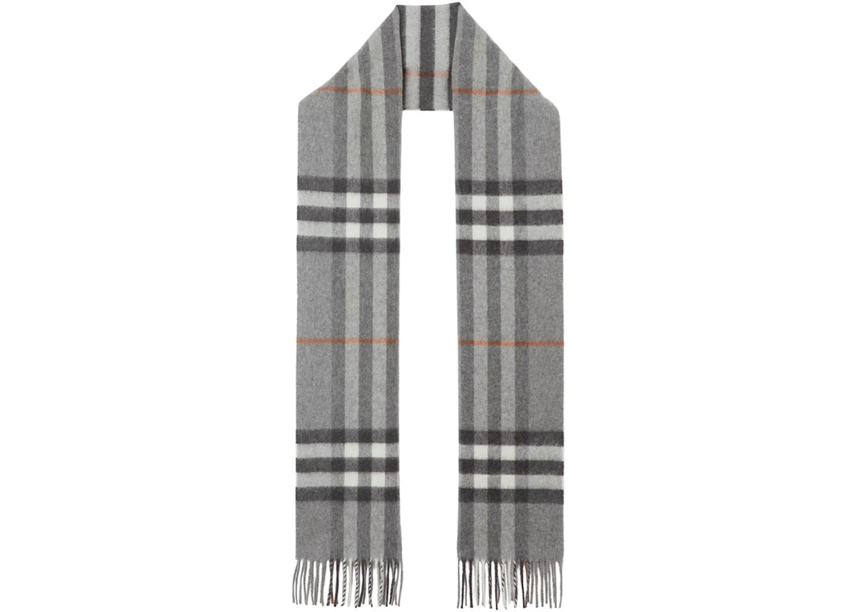 Burberry The Classic Check Cashmere Scarf Grey - vue secondaire A