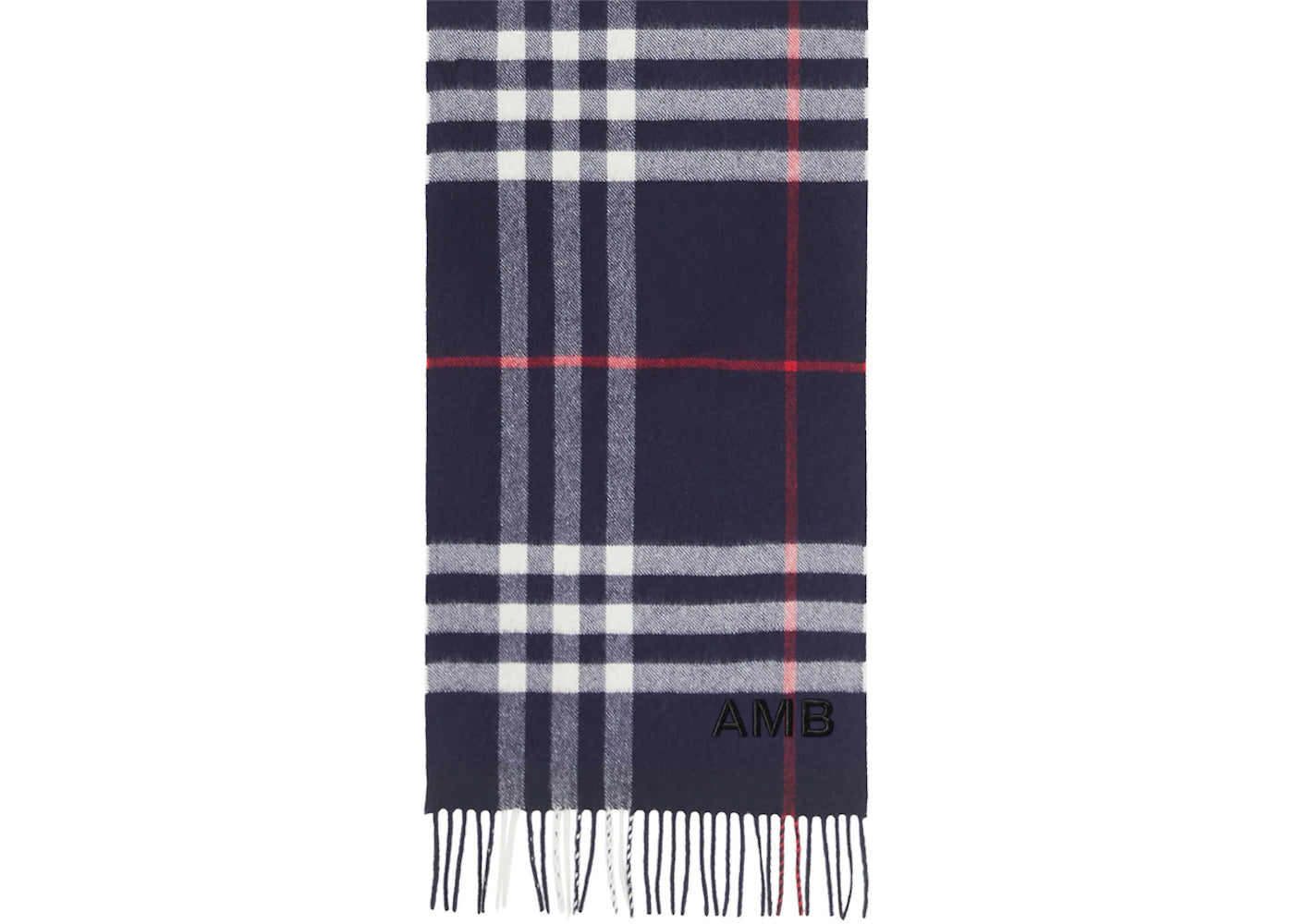 Burberry The Classic Check Cashmere Scarf Navy - vue secondaire B