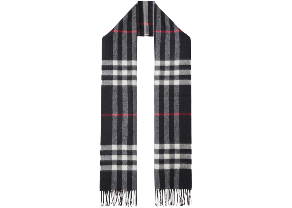 Burberry The Classic Check Cashmere Scarf Navy - vue secondaire A