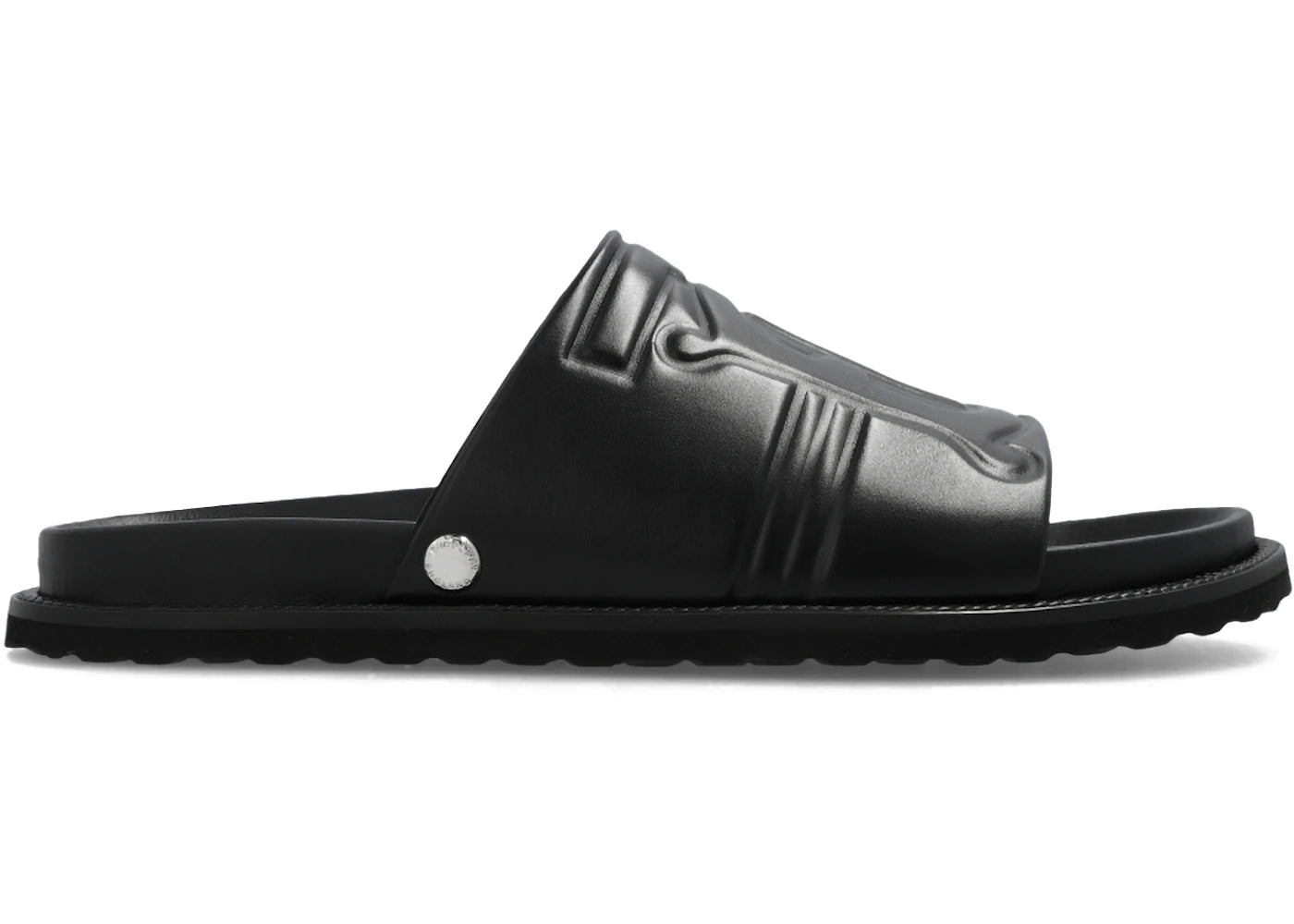 Burberry Thornton Leather Slides Black - vue 360