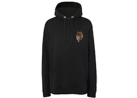 Burberry Tiger Graphic Cotton Hoodie Black