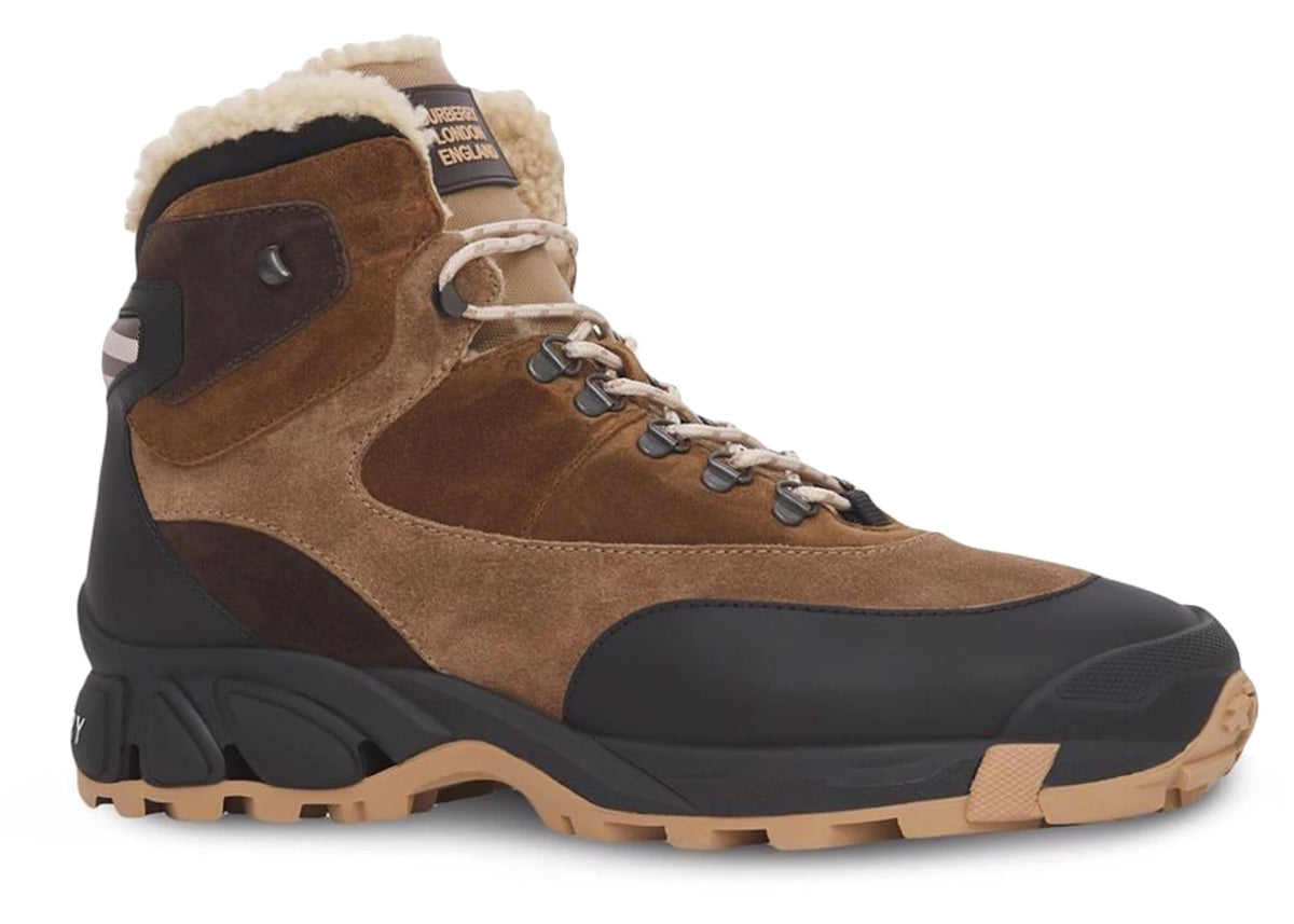Burberry Tor Shearling Lined Black Brown - vue secondaire B