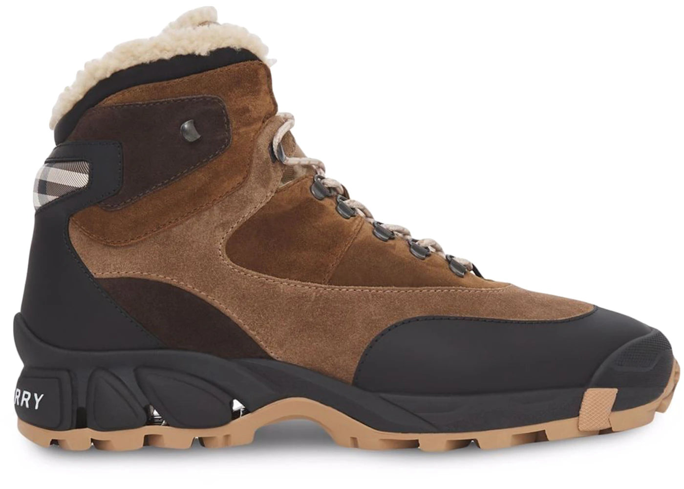 Burberry Tor Shearling Lined Black Brown - vue secondaire A