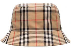Burberry Vintage Check Bucket Hat Archive Beige - vue 360