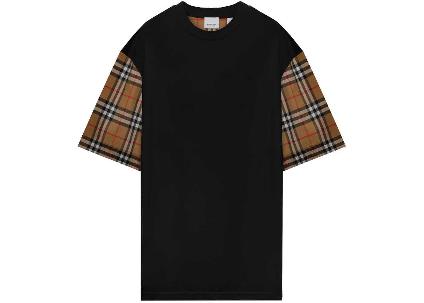 Burberry Vintage Check Oversized T-shirt Black - vue 360