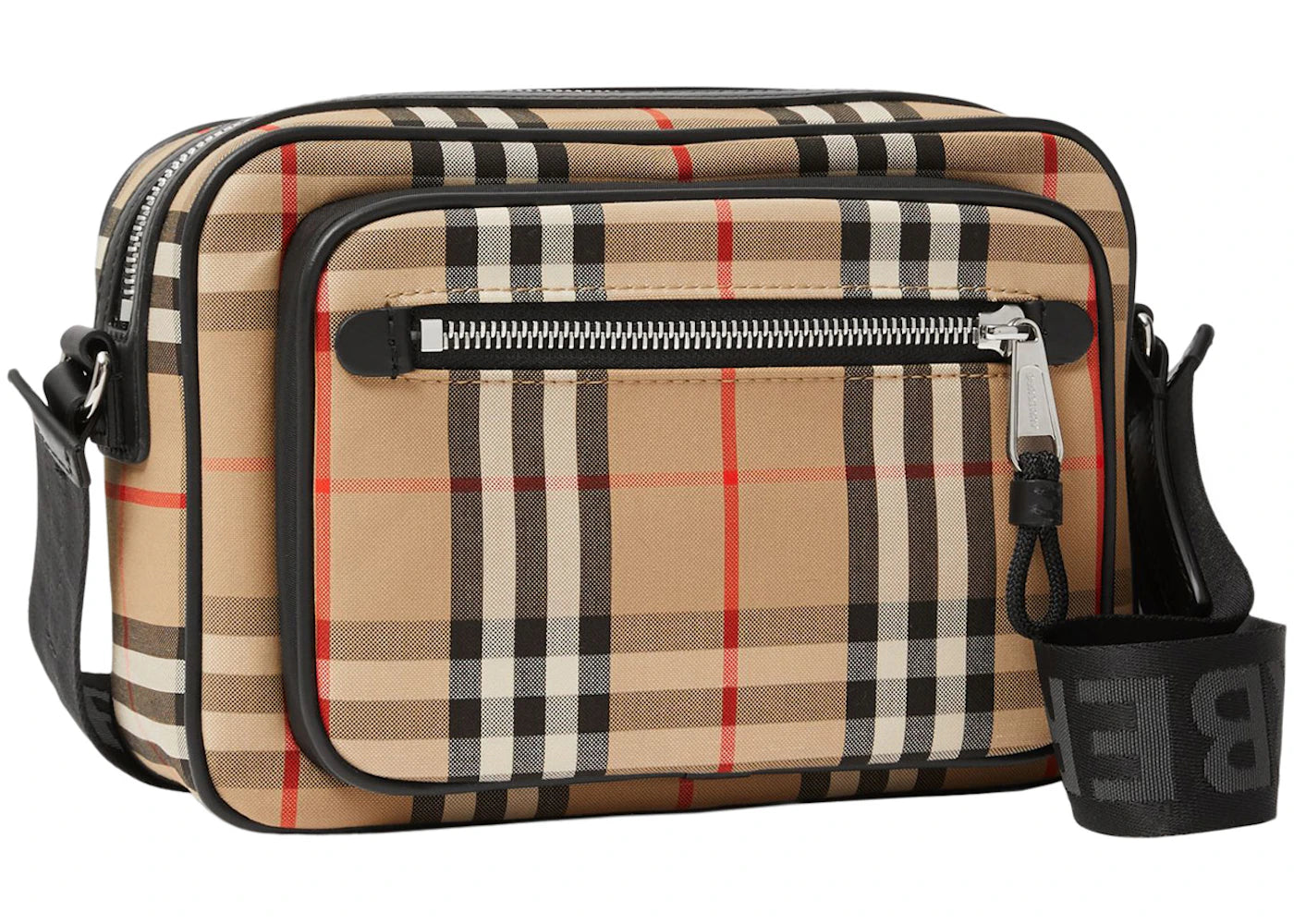 Burberry Vintage Check and Leather Crossbody Bag Archive Beige - vue secondaire A