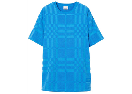 Burberry Willesden Towelling Check T-Shirt Blue - apparel view 2