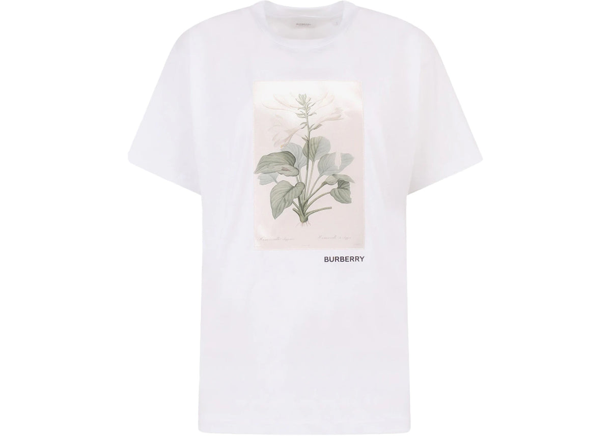 Burberry Women's Frontal Logo Cotton T-Shirt White - vue secondaire A