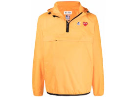 Comme des Garcons Play X K Way Half Zip Packable Jacket Orange