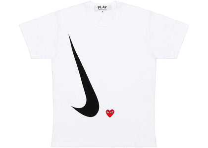 CDG x Nike T-shirt White - authentic Comme des Garcons PLAY apparel