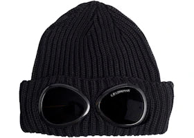 C.P. Company Cotton Goggle Beanie Black - vue 360