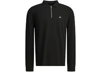 C.P. Company Half-Zip Polo Logo Shirt Black