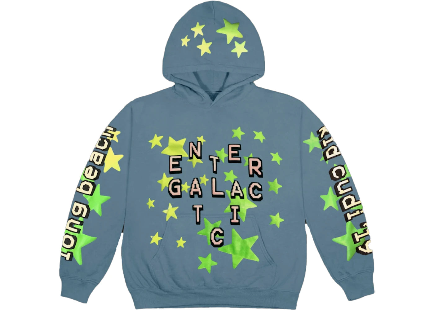 Cactus Plant Flea Market Kid Cudi Enter Galactic Hoodie Blue - vue secondaire A