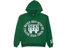 Cactus Plant Flea Market Reduce Reuse Recycle Ecolife Hooded Pullover Green