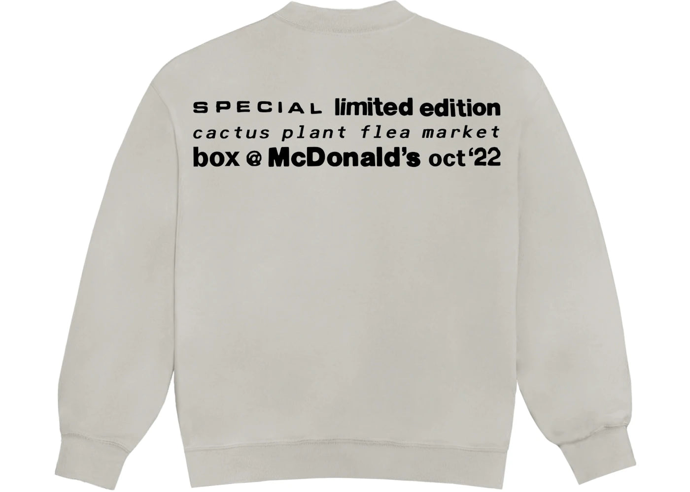 Cactus Plant Flea Market x McDonald's Cactus Buddy! And Friends Crewneck Cement - vue secondaire B