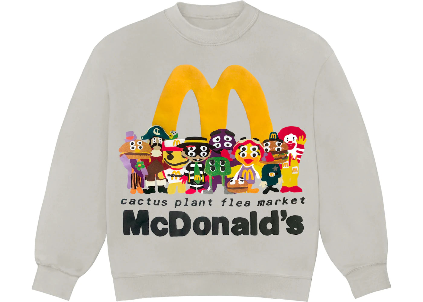 Cactus Plant Flea Market x McDonald's Cactus Buddy! And Friends Crewneck Cement - vue secondaire A