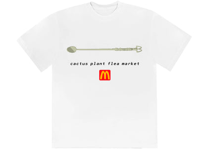 Cactus Plant Flea Market x McDonald's Coffee Stirrer T-shirt White - authentic Cactus Plant Flea Market apparel