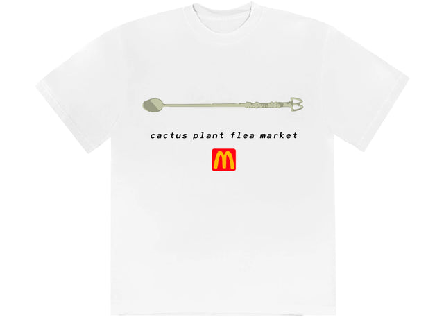 Cactus Plant Flea Market x McDonald's Coffee Stirrer T-shirt White
