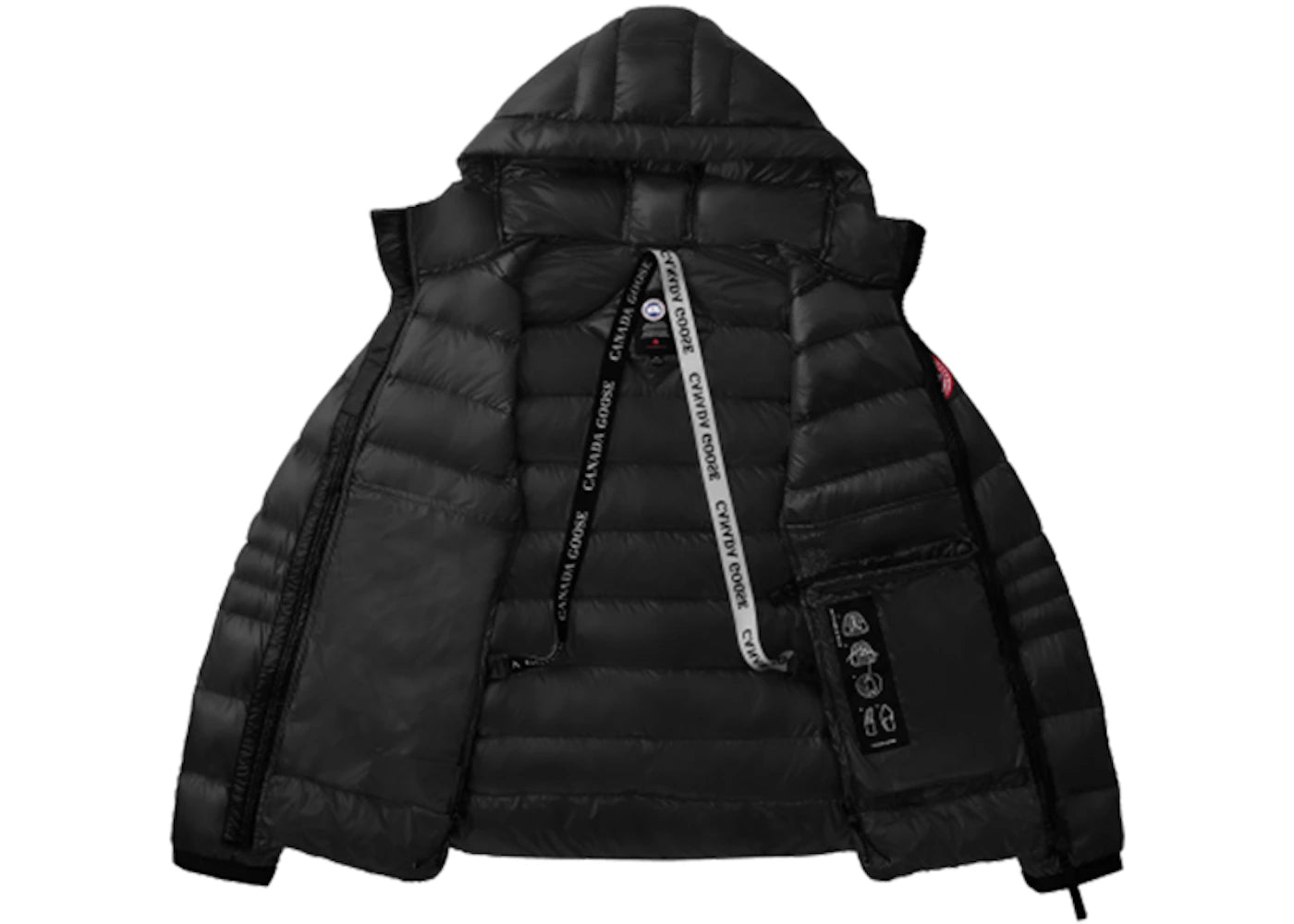 Canada Goose Crofton Down Slim Fit Hooded Jacket Black - vue secondaire B