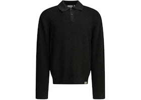 Carhartt Miles Polo Sweater Black - vue 360