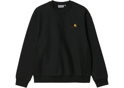 Carhartt WIP American Script Sweatshirt Black - authentic Carhartt apparel
