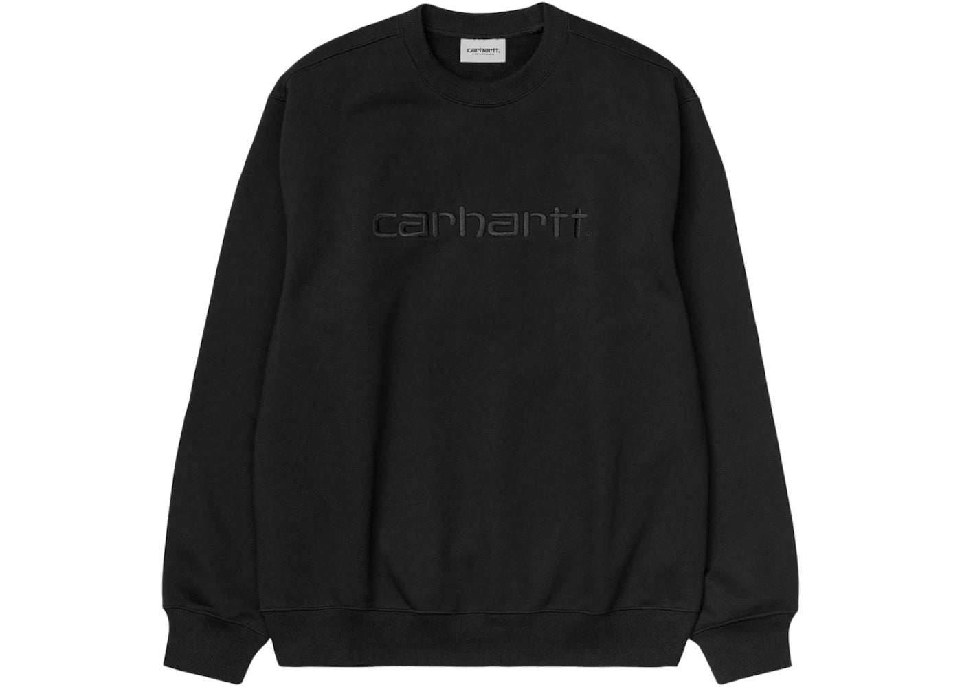 Carhartt WIP Carhartt Logo Sweatshirt Black/Black - vue secondaire A