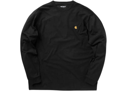 Carhartt WIP Chase L/S T-shirt Black - authentic Carhartt apparel