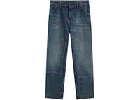 Carhartt WIP Denim Double Knee Pants Blue Worn Used Wash