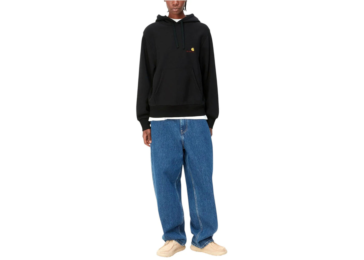 Carhartt WIP Hooded American Script Sweatshirt Black - vue secondaire B