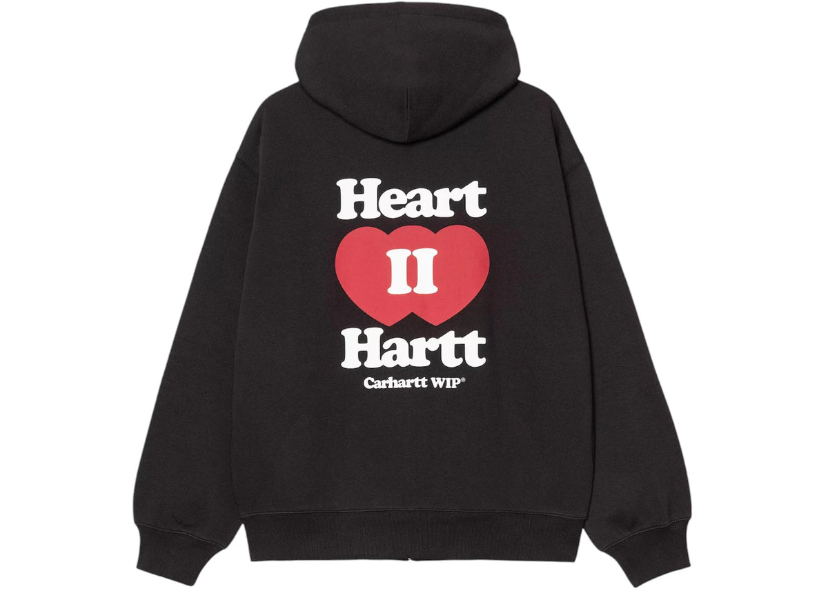 Carhartt WIP Hooded Heart II Hartt Sweat Jacket Black - vue secondaire B