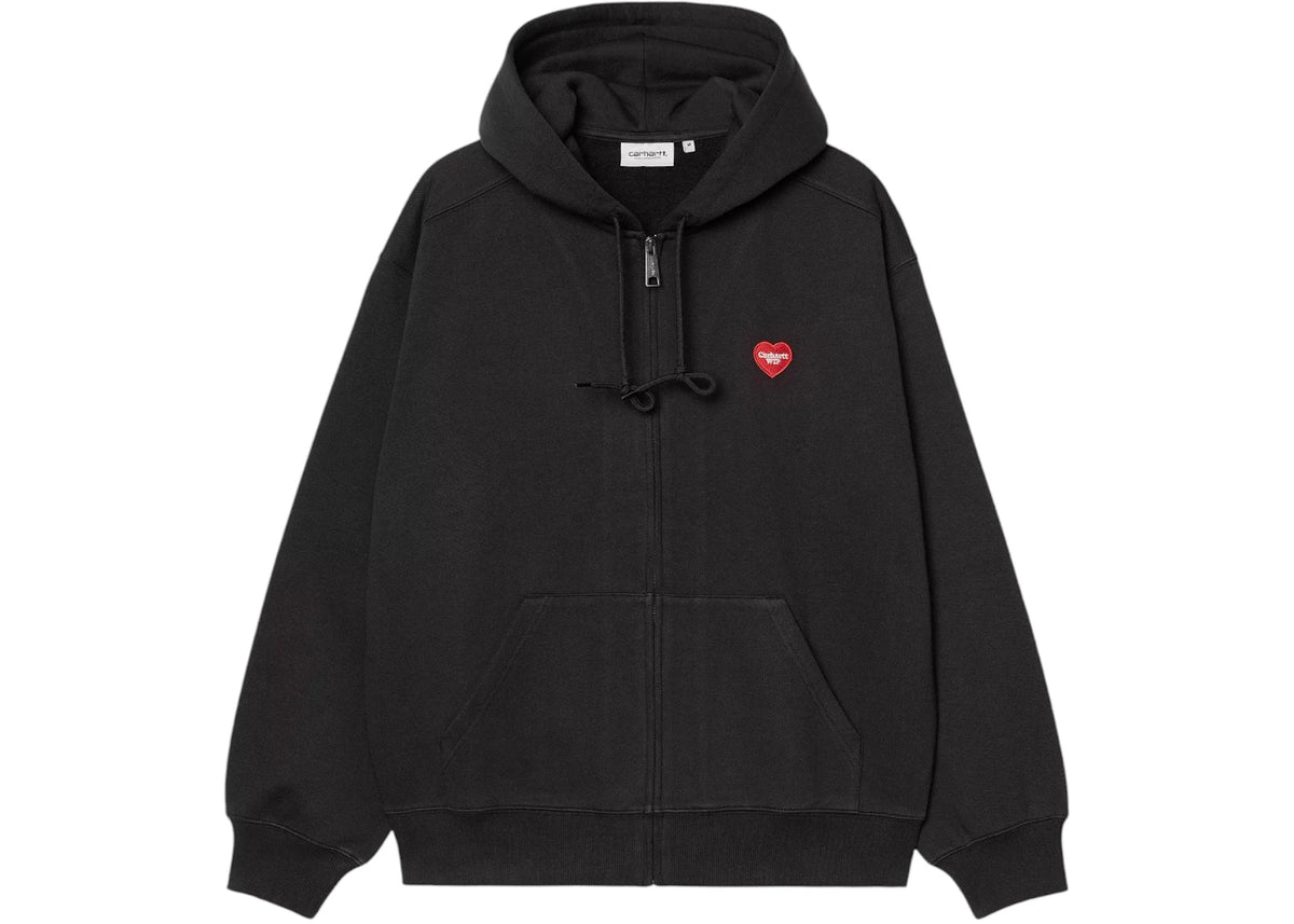Carhartt WIP Hooded Heart II Hartt Sweat Jacket Black - vue secondaire A