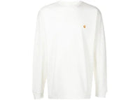Carhartt WIP L/S Chase T-Shirt White/Gold