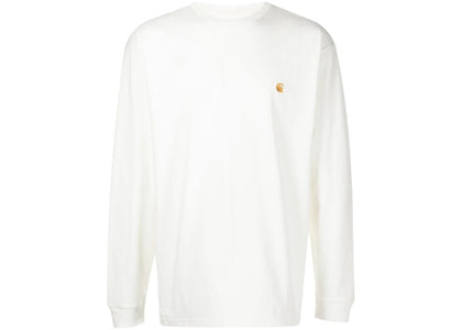 Carhartt WIP L/S Chase T-Shirt White/Gold - apparel view 2