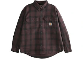 Carhartt WIP L/S Edmands Shirt Natural/Palisander - vue 360