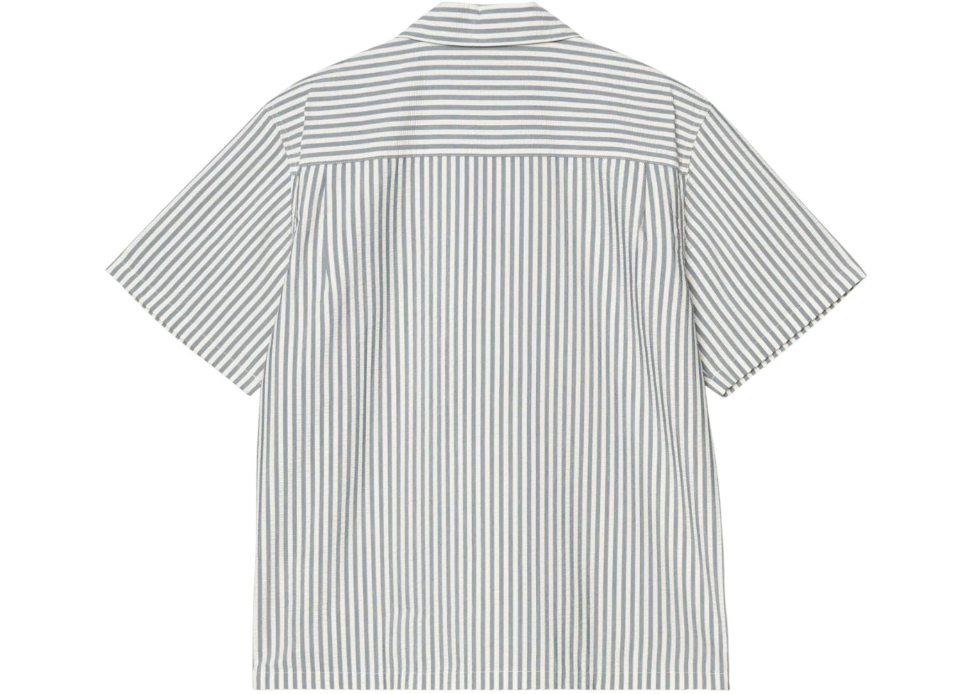 Carhartt WIP Leavel Striped Shirt Blue River/Wax - vue secondaire B