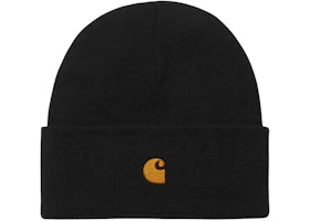 Carhartt WIP Logo Beanie Black - vue 360