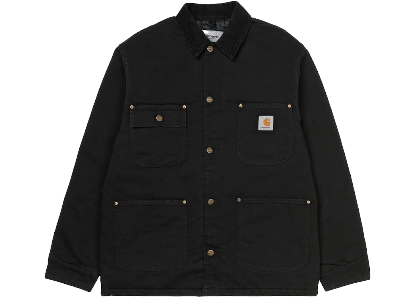 Carhartt WIP OG Chore Coat (Winter) Jacket Black (Aged Canvas) - vue secondaire A