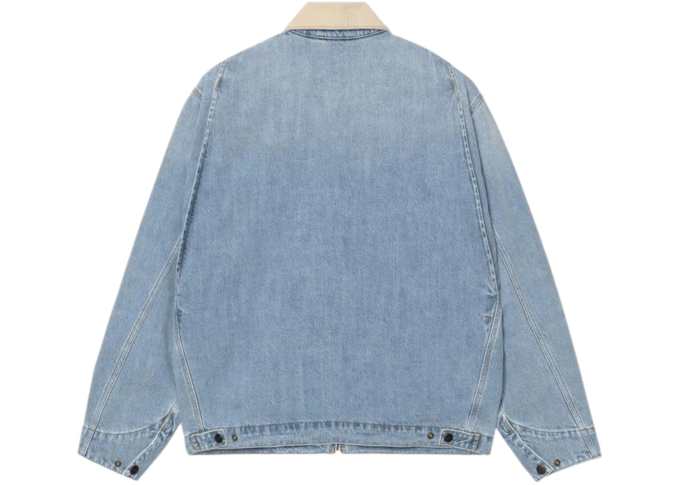Carhartt OG Detroit Camano Denim Jacket Blue/Dusty Hamilton Brown (Burst Washed) - vue secondaire B