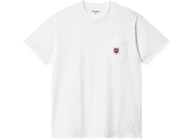 Carhartt WIP S/S Pocket Heart T-Shirt White - vue 360