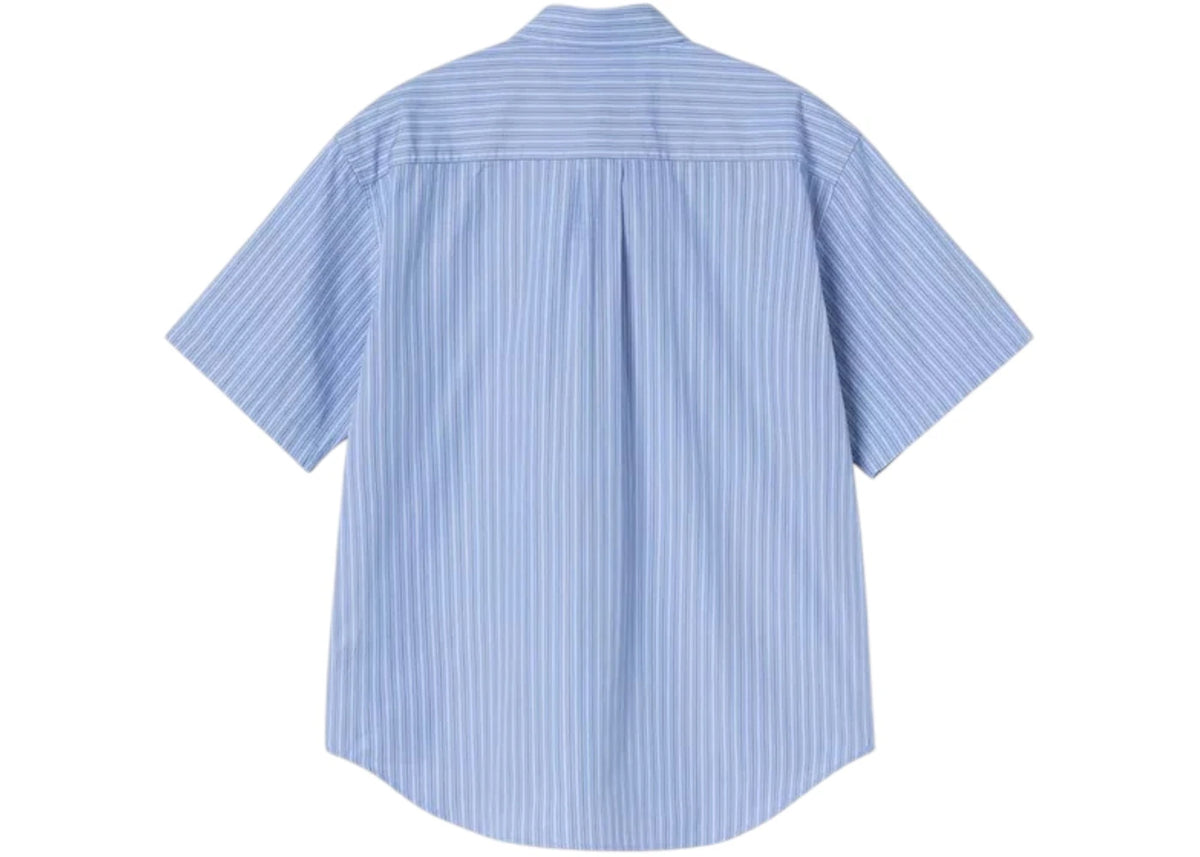 Carhartt WIP Short Sleeves Keene Stripe Shirt Curacao - vue secondaire B