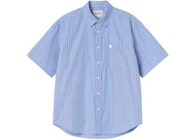 Carhartt WIP Short Sleeves Keene Stripe Shirt Curacao - vue 360